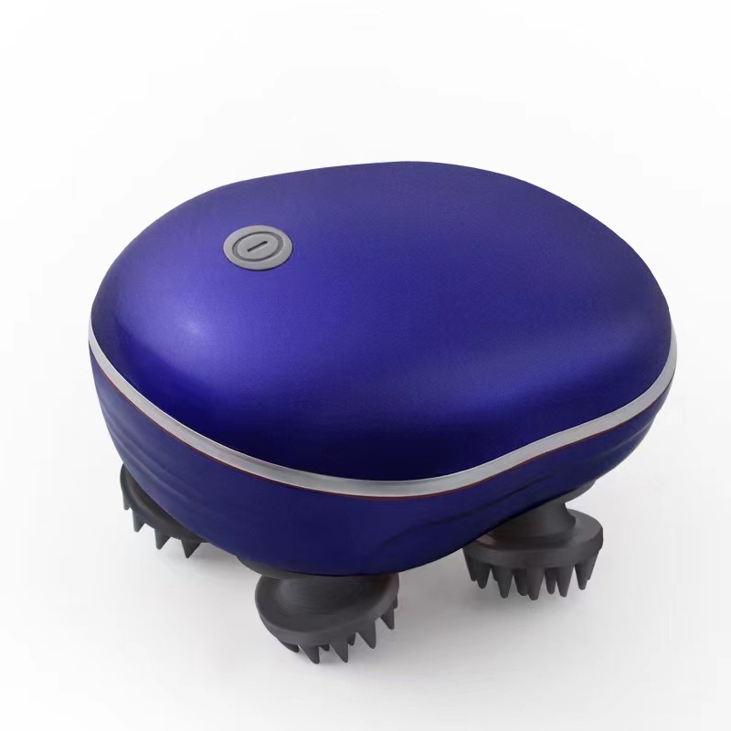 Nuevo masajeador de cabeza inteligente nueva compresa caliente impermeable masajeador de cabeza eléctrica carga amasamiento vibración luz roja