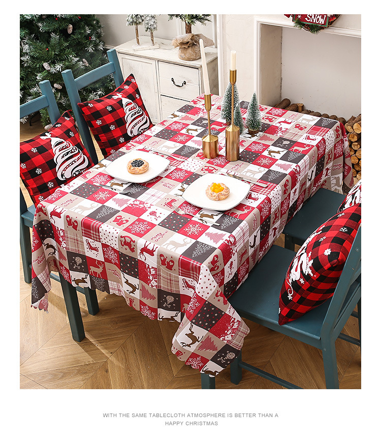 Christmas Cute Elk Cloth Home Party Festival Tablecloth display picture 1