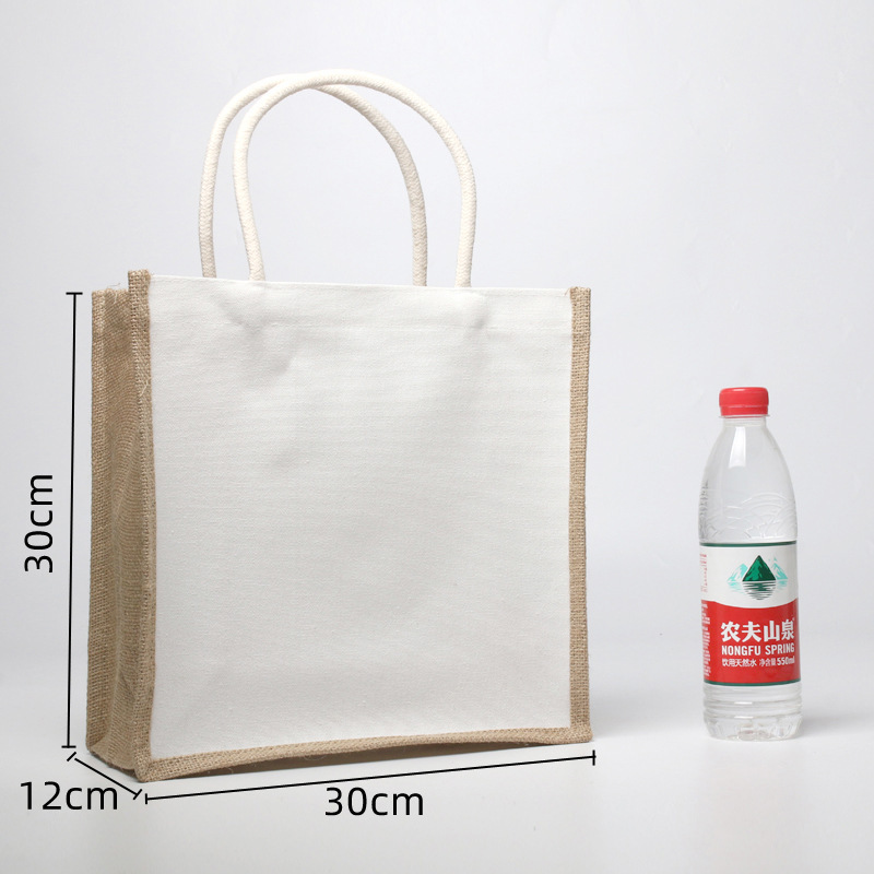 Bolsas de lino personalizadas en el sitio, logotipo impreso sin impresión, bolsas de lino al por mayor, bolsas de compras de regalo de boda