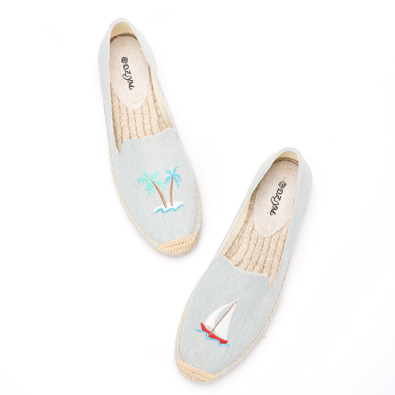 두꺼운 밑창 혀 라이트 블루 범선