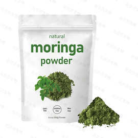 跨境热卖辣木叶粉现货实拍食品原料行业精选工厂批发辣木叶提取物