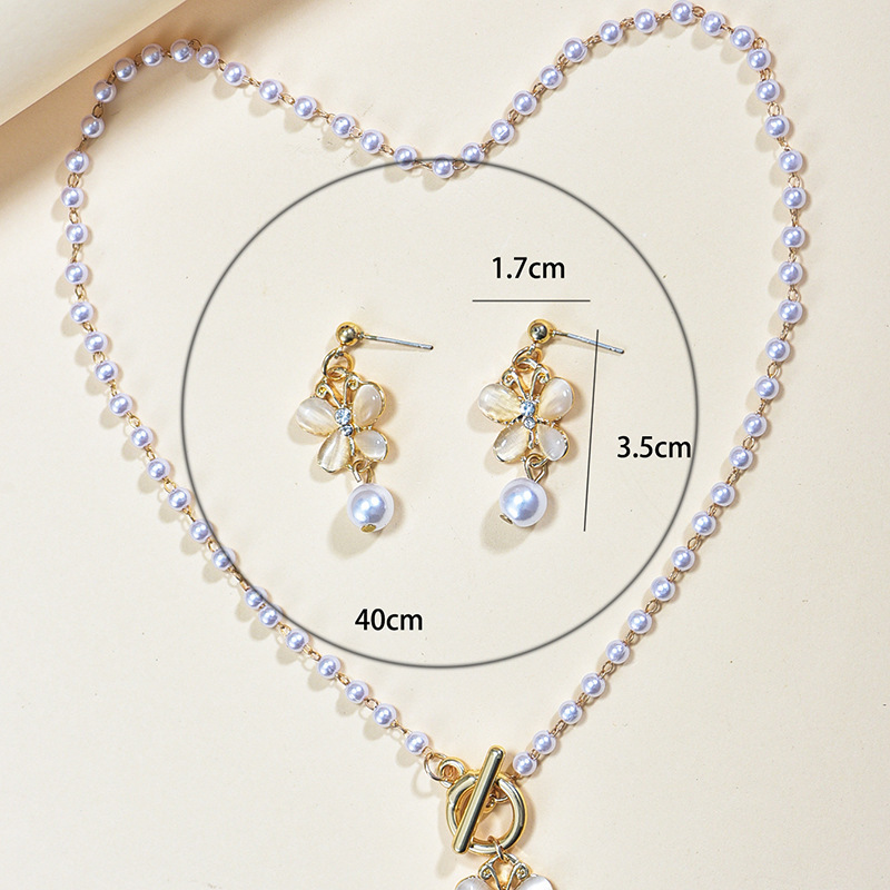 Jewelry Set Butterfly Earrings Ring Fashion Commuter Bracelet Necklace Two piece Set Delivery _voghion.com