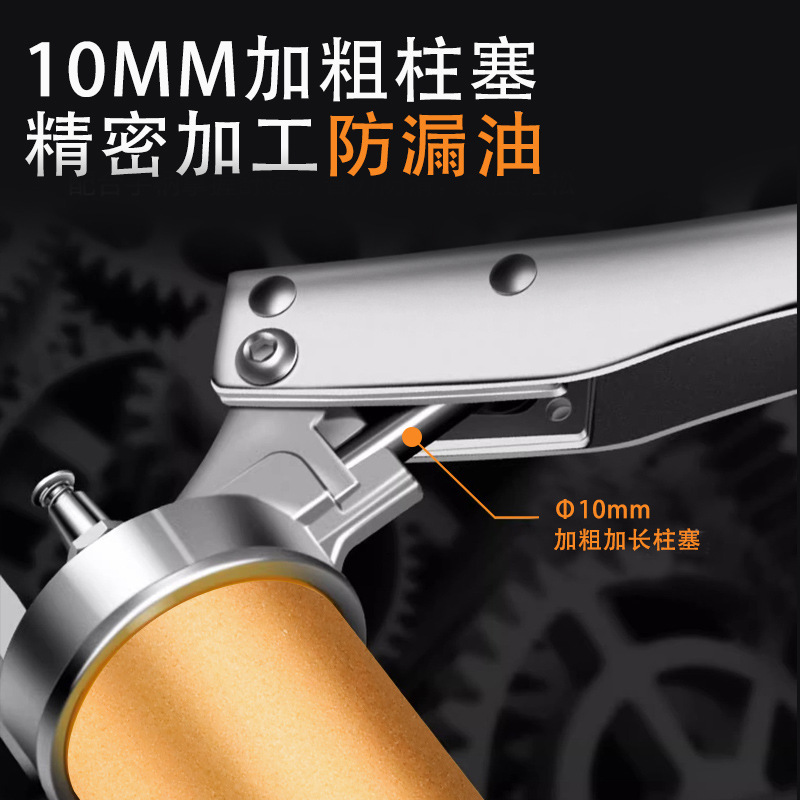 Ventas de la fábrica de doble propósito 500cc Caterpillar pistola de mantequilla manual de trabajo pesado auto inyector de aceite cremallera amarilla