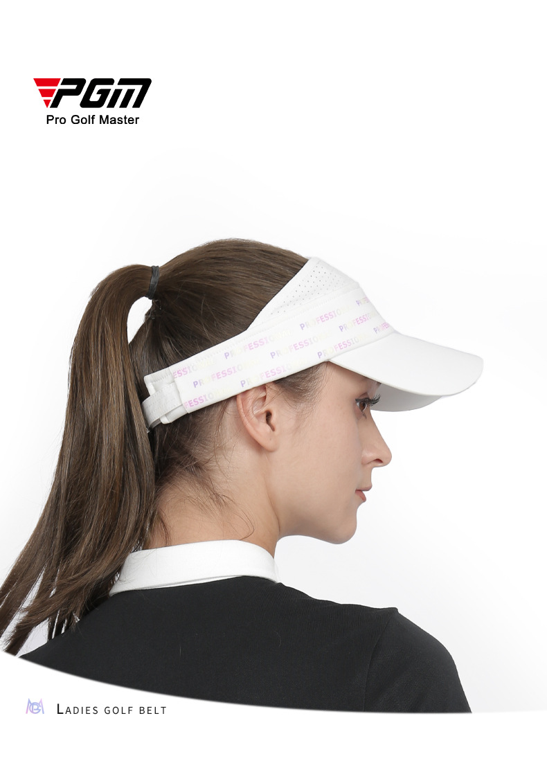Mũ golf nữ không đỉnh PGM chống nắng, thoáng khí, hút ẩm, vành dài 7.3 cm — MZ046-[Trắng] nữ mũ không mui thoáng khí, MZ046-[màu xanh nước biển] nữ mũ không mui thoáng khí chi tiết 8