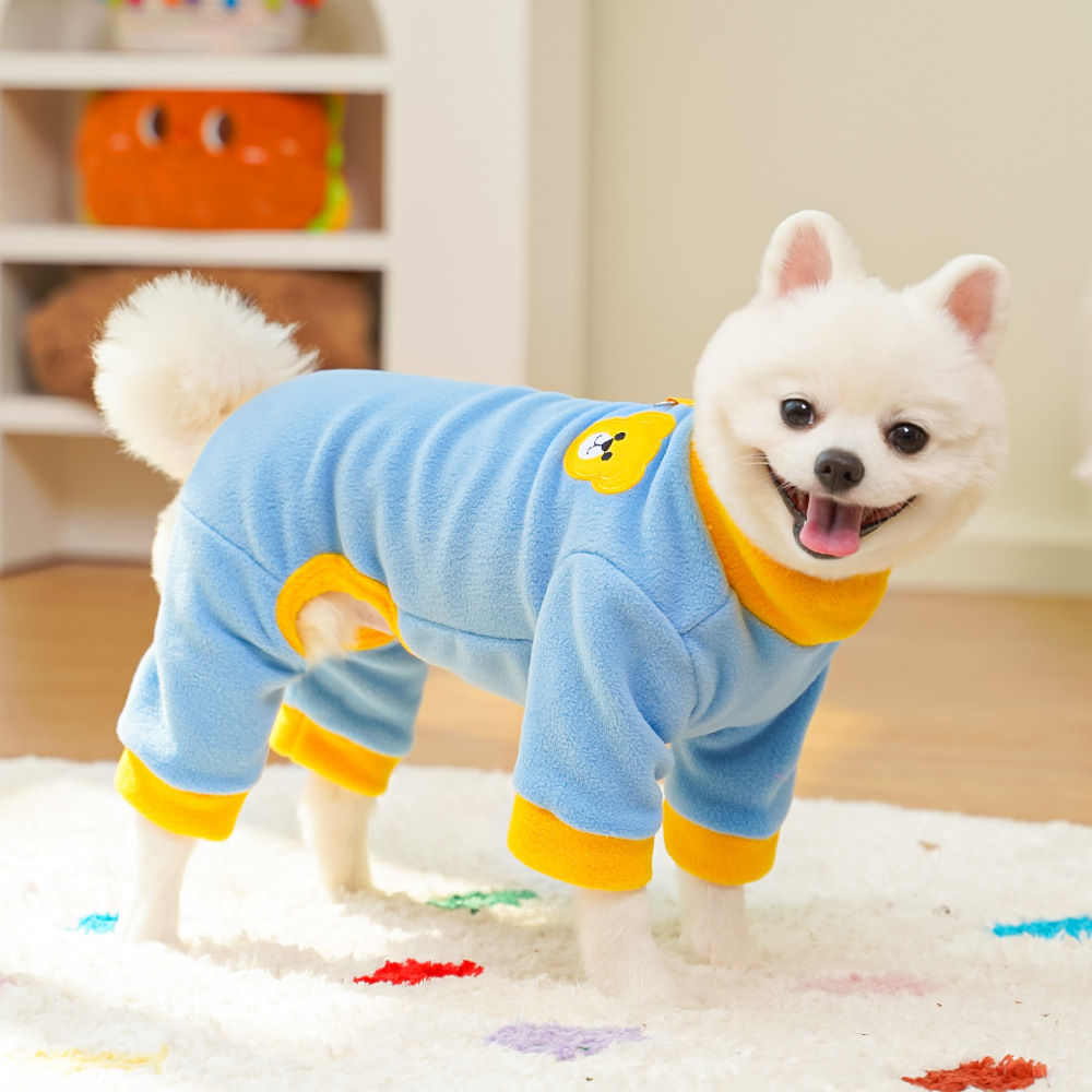 Ropa de perros de mascotas otoño y invierno, camiseta de grano agitado, camiseta de base de dopamina para gatos, ropa exterior para perros de tracción