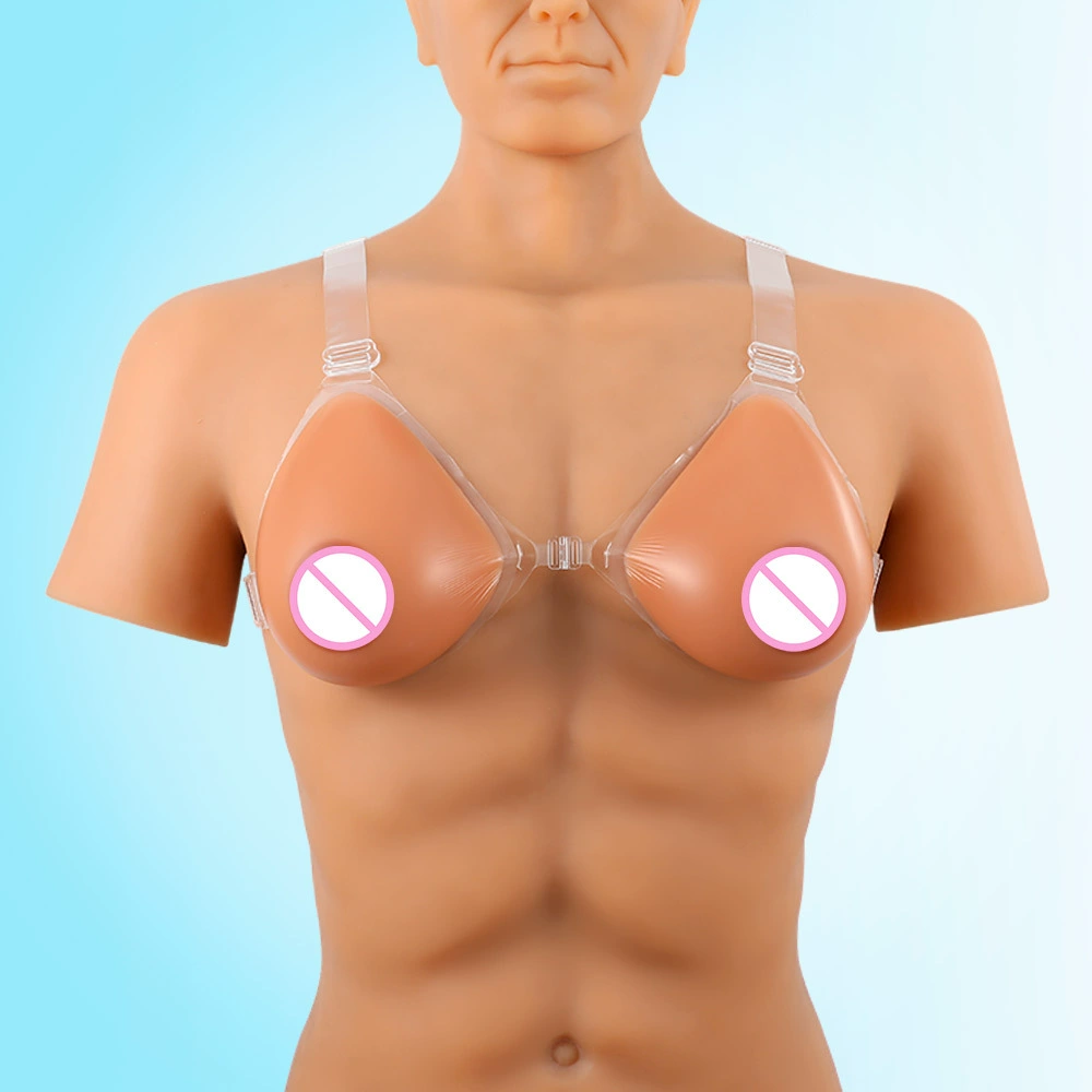 Detachable silicone breast prosthesis drop-shaped, postoperative silicone breast, for transsexuals