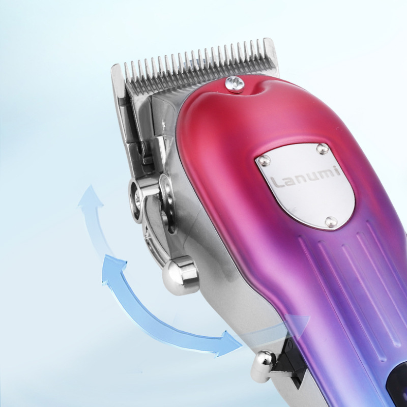 Gradiente de color pelo Clipper traje LCD digital pantalla eléctrica pelo Clipper hombres aceite cabeza talla eléctrica Clipper transfronteriza