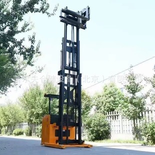 Three-way narrow roadway electric forklift car type station driving type high non-standard