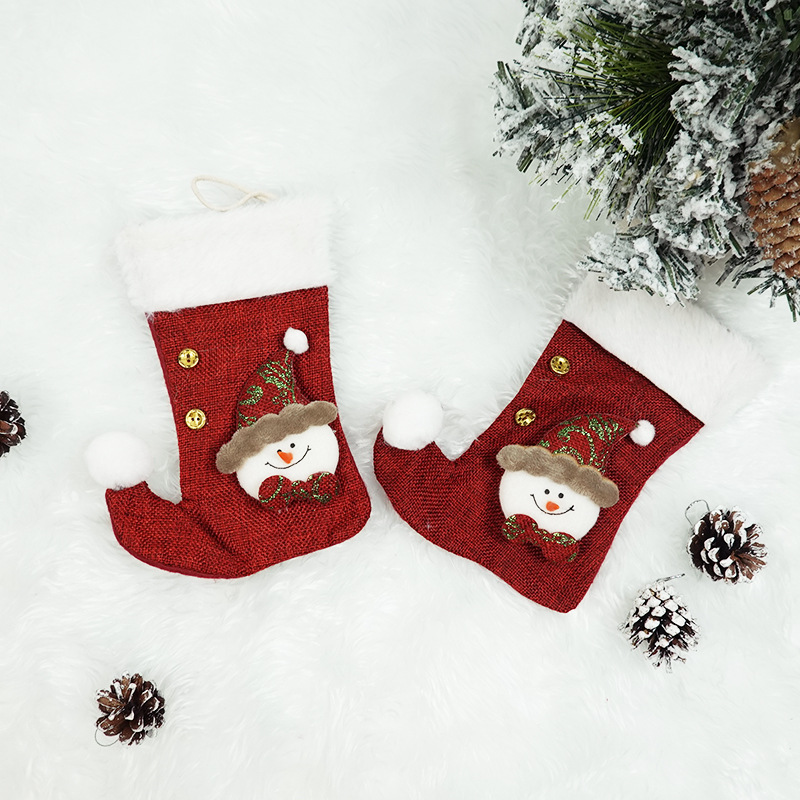 Christmas Snowman Cloth Party Christmas Socks display picture 4