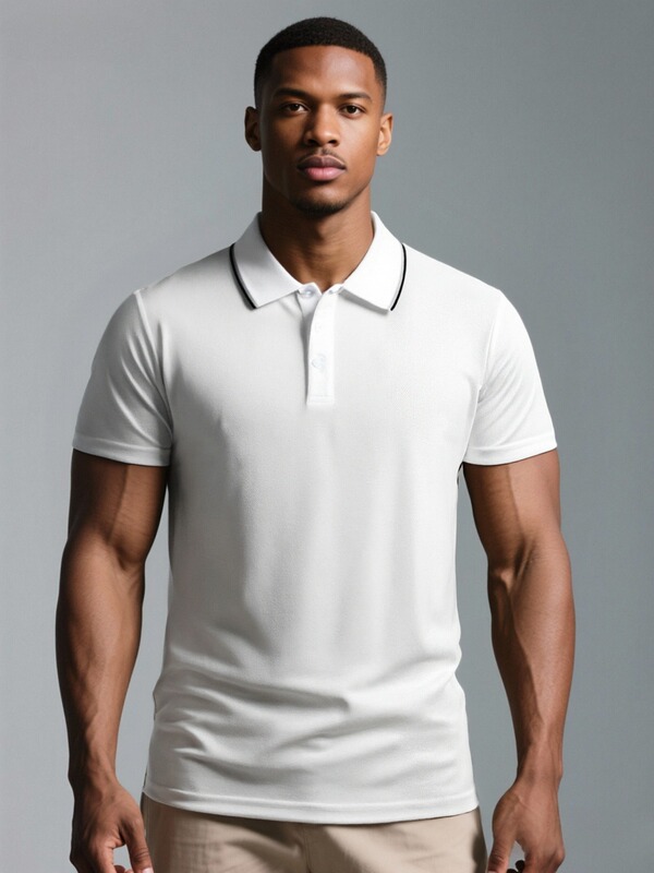 8602 European Size Cross-Border Popular Short-Sleeved Polo Shirt (Bulk, No Packaging Bag) White, Light Gray, Dark Gray