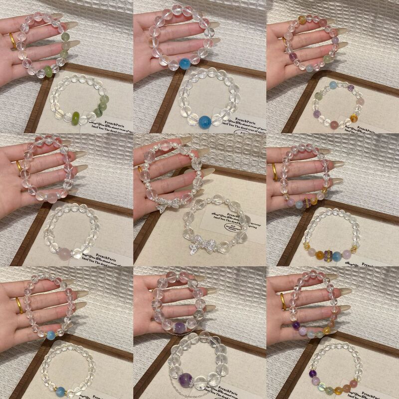 2025 Source Factory Original Design Spring and Summer Colorful Natural White Crystal Live Broadcast Same Style