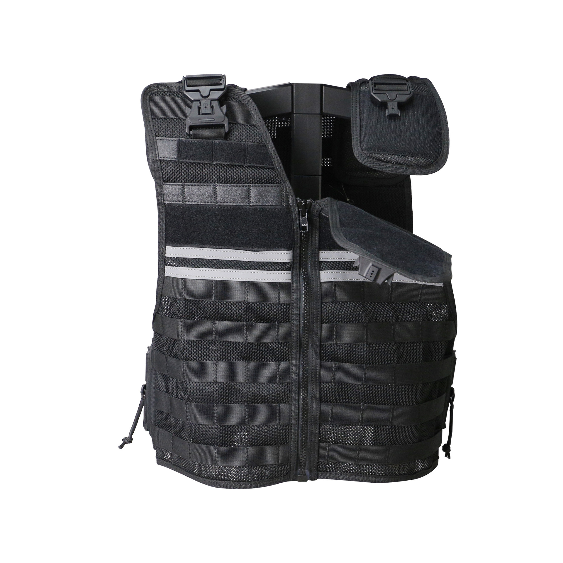 511 chaleco de protección de seguridad fluorescente reflectante a prueba de apuñalamiento chaleco multi-bolsillo multifuncional velcro reflector chaleco