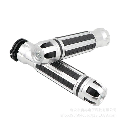 Handle Throttle Grip Motorcycle – Motorcycle Handle Cover - pvc-1-pair-silver