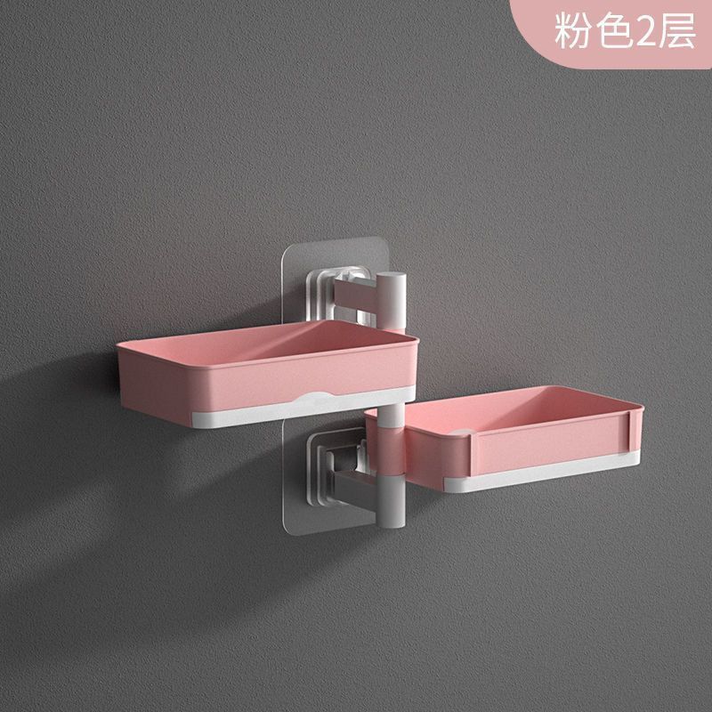Double layer [rotatable + drain tray + nail-free sticker] cherry blossom powder