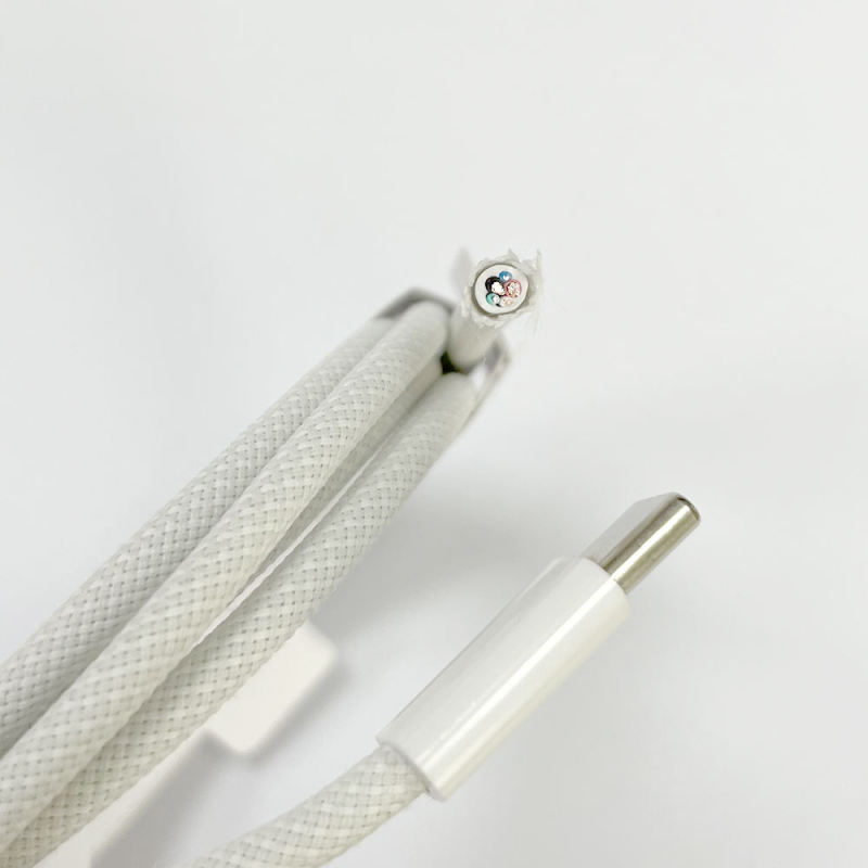 CC60W编织数据线白5芯PD充电线type-c适用iPhone15手机快充数据线|undefined