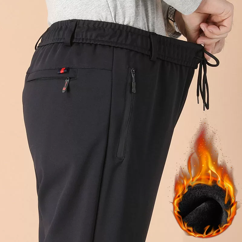 Summer spring trousers, for middle age, elastic waist, for middle-aged man