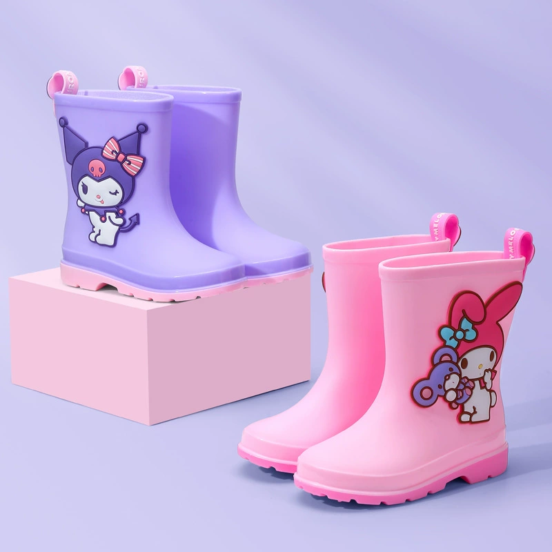 Sanrio милые детские дождевые сапоги для детей нескользящие и износостойкие наружные туфли для девочек Kulomi модные туфли оптом