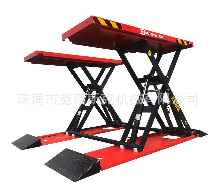 Factory Direct Sales Liba 1.4m Car Lift Four-Cylinder Overhead Scissor Lift 4 Tons Ultra-Thin Small Scissors