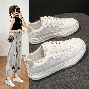 Spring Women's Shoes New Breathable White Shoes Female Student Ins Korean-style All-match Thick-soled Sports Casual Sneakers Trendy Shoes