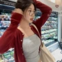 法式修身春季长袖开衫
