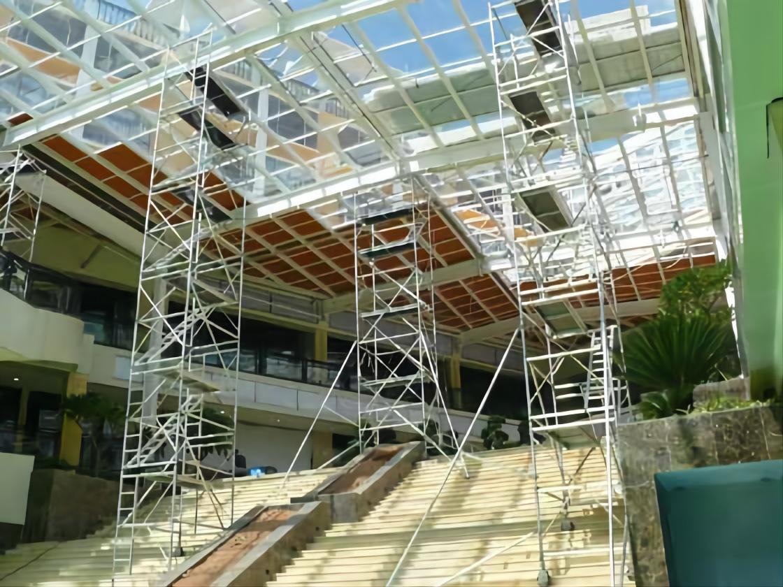 外贸检修平台铝合金脚手架优缺点创意款一件起订亚马逊速卖通脚手