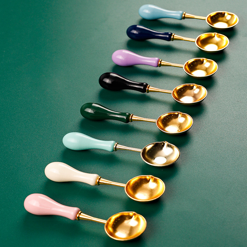 Retro fire paint seal special wax melting spoon creative metal spoon fire paint wax heating tool same day delivery