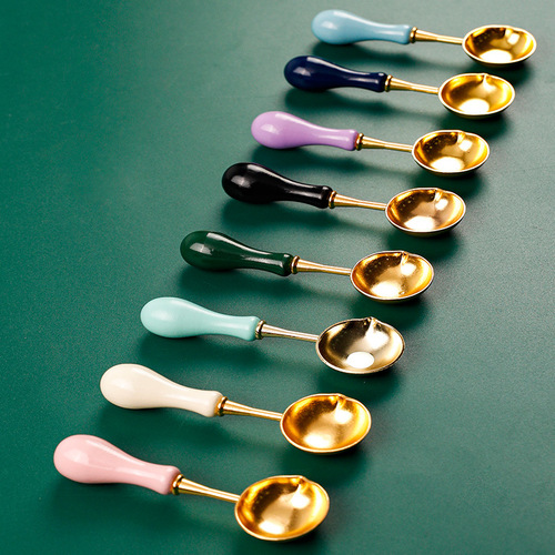 Retro fire paint seal special wax melting spoon creative metal spoon fire paint wax heating tool same day delivery