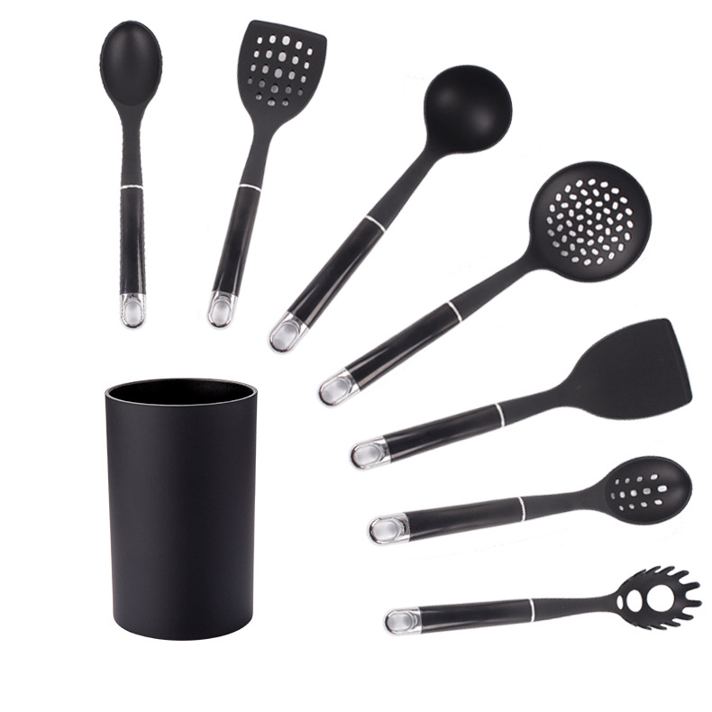 Fornitura diretta dalla fabbrica di utensili da cucina per uso domestico, resistenti alle alte temperature, nuovi e ispessiti, spatola, scolapasta, cucchiaio, nylon_voghion.com