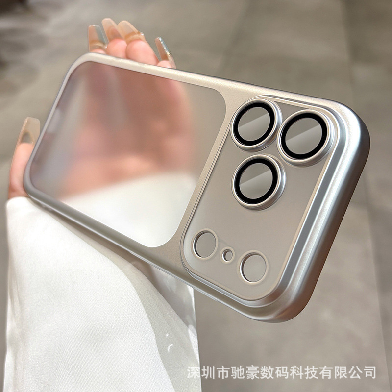 适用iPhone17promax原机磨砂电镀手机壳苹果16全包防摔PC保护套14|undefined