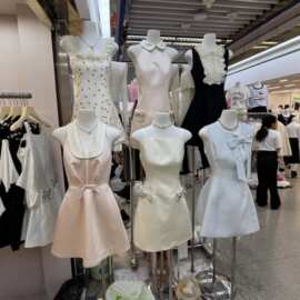 广州十三行工厂店2026夏季新款品牌女装小香风连衣裙上衣货源批发