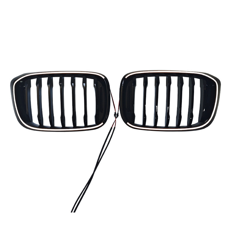 Suitable for 2018-2021 X3 Bmw G01 Single-Line Bright Black Luminous Led Grille Original Car Replacement