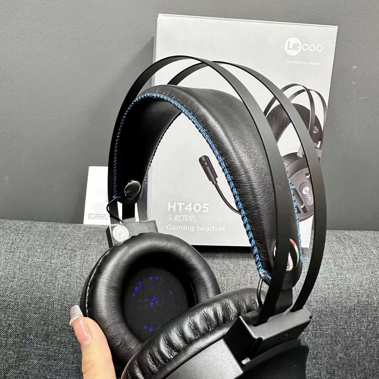 Трансграничная компьютерная гарнитура Laiku 405 USB 7.1, игровая гарнитура с микрофоном, светящаяся гарнитура, оптовая продажа