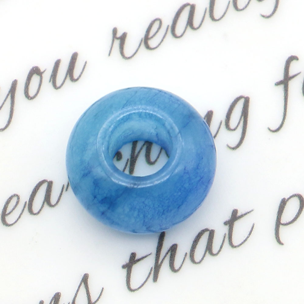 Pequeño anillo de piedra natural botón de seguridad de cristal DIY cuerdas de trenzado cuentas de pulsera collar accesorios colgante