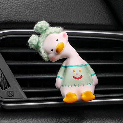 Perfume Aromatherapy Car Air | Car Perfume Aromatherapy - green-bunny-duck-air-vent-includes-1-bottle-of-fragrance-standard