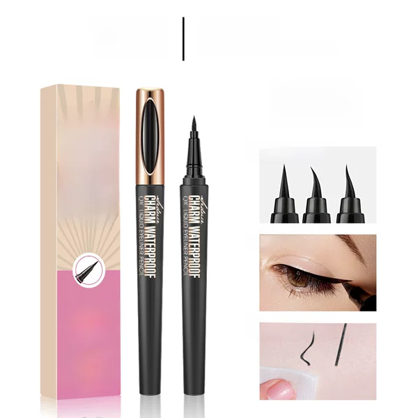 QIC Qi Ni Color Film Force Quick-drying Eyeliner Waterproof Sweat-resistant Makeup Color Development Not Easy to Sizzling Eyeliner Pen Cross Border