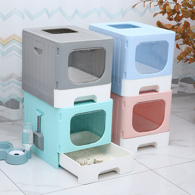 All enclosed drawer-style extra-large anti-splash deodorizing cat litter box cat toilet pet supplies