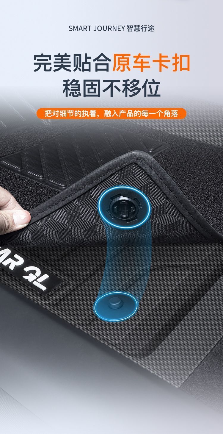 Suitable for Audi Q5L foot mat 2010-24 bag threshold TPE car foot mat surrounds the upper tpe trunk mat
