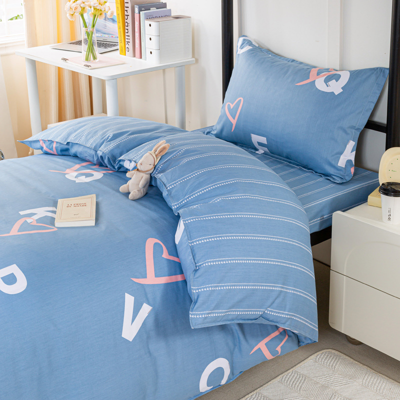 Nuevo conjunto de tres piezas de algodón para estudiantes dormitorios de seis piezas de algodón para estudiantes dormitorios de cama al por mayor