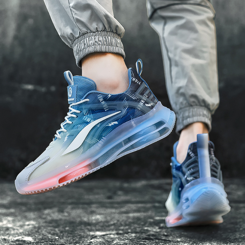 Coconut zapatos de los hombres de malla transpirable zapatilla de deporte ocasional de los hombres aumento de la altura del todo partido cojín de aire inferior suave papá zapatos de moda al por mayor