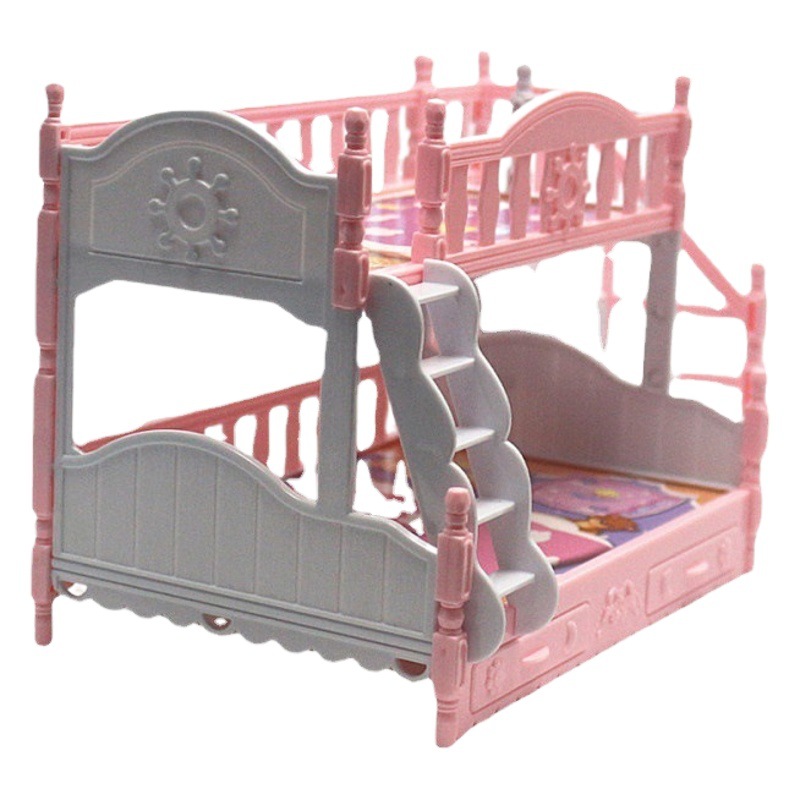 Nezha Accessories Doll Bed Toys 17cm Furniture Bunk Bed Double Bunk Princess Bed Girl Toy Play Home