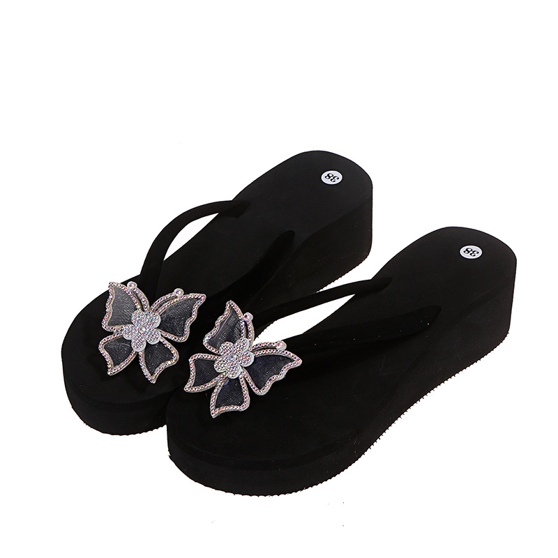 Colorful Diamond Butterfly Flat Flip-Flops NSKJX104270