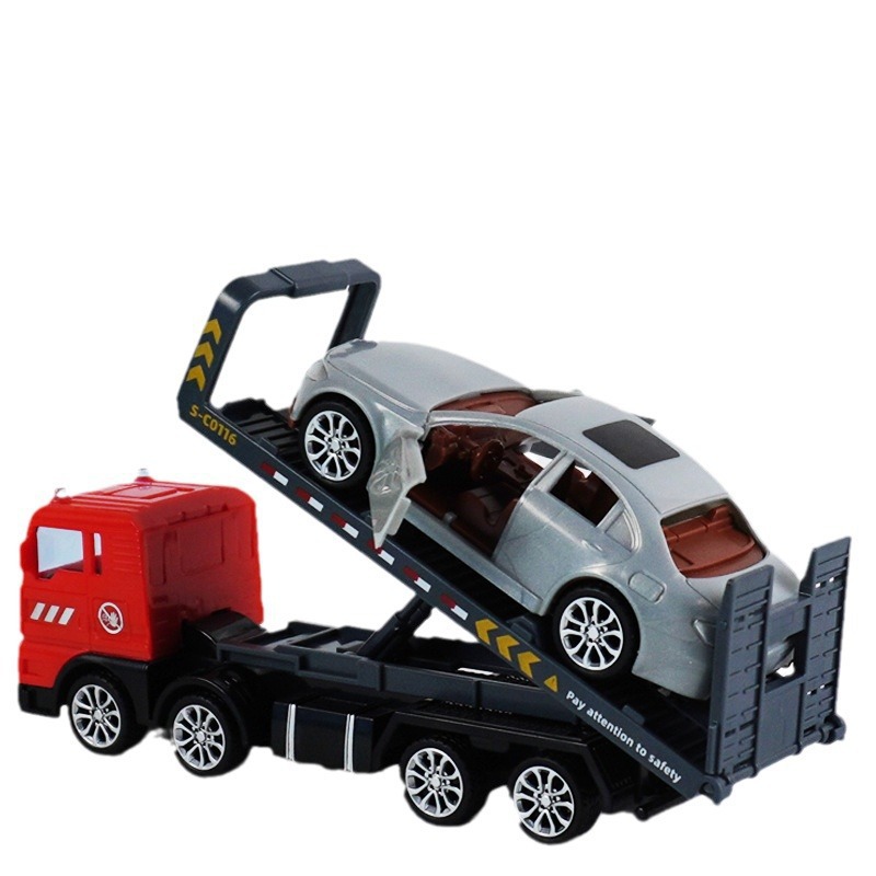 Juguetes infantiles de rescate remolque de transporte plano camión cisterna modelo de simulación juguetes de ingeniería al por mayor