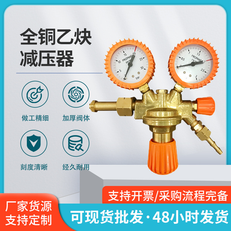 厂家供应全铜 耐震压力表皮套防震 意大利式乙炔减压器