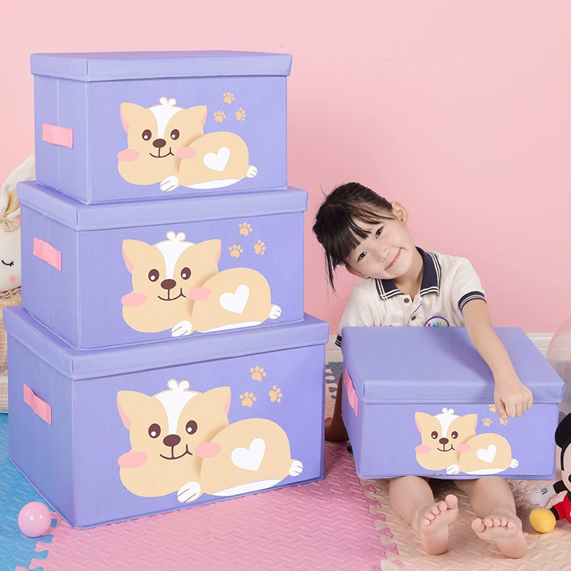 Мультипликационный ящик для хранения Складная ткань для домашнего гардероба