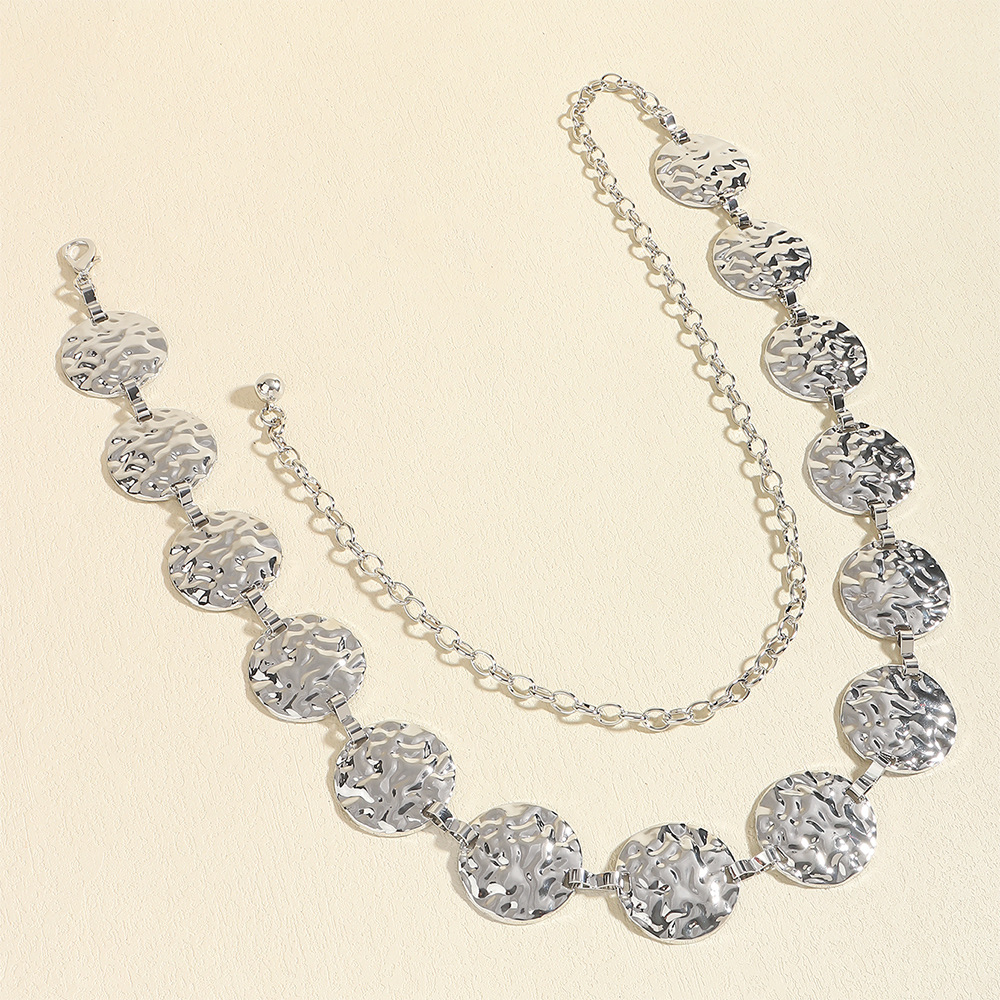 90g Weight Waist Chain Classification 1 Piece Quantity Holiday, Daily Occasion Metal Material Circle, Round, Belt Pattern Summer Season Women's Gender Retro Style Retro Circle Round Belt Metal Women's Chain Belts 5