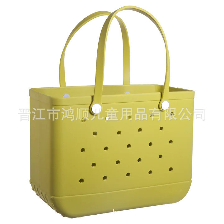 Source Factory Bogg Cross-Border In-Stock Tote Bag Eva Perforated Bag Shoulder Bag Beach Bag Wear-Resistant Waterproof Storage Source Factory Bogg Cross-Border In-Stock Tote Bag Eva Perforated Bag Shoulder Bag Beach Bag Wear-Resistant Waterproof Storage