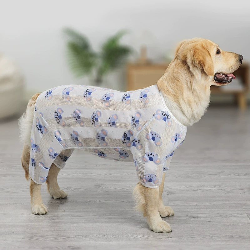 Одежда для домашних собак, летняя легкая четырехногая защита от выпадения волос, солнцезащитный жилет, одежда для кошек, одежда с кондиционером для средних и крупных собак