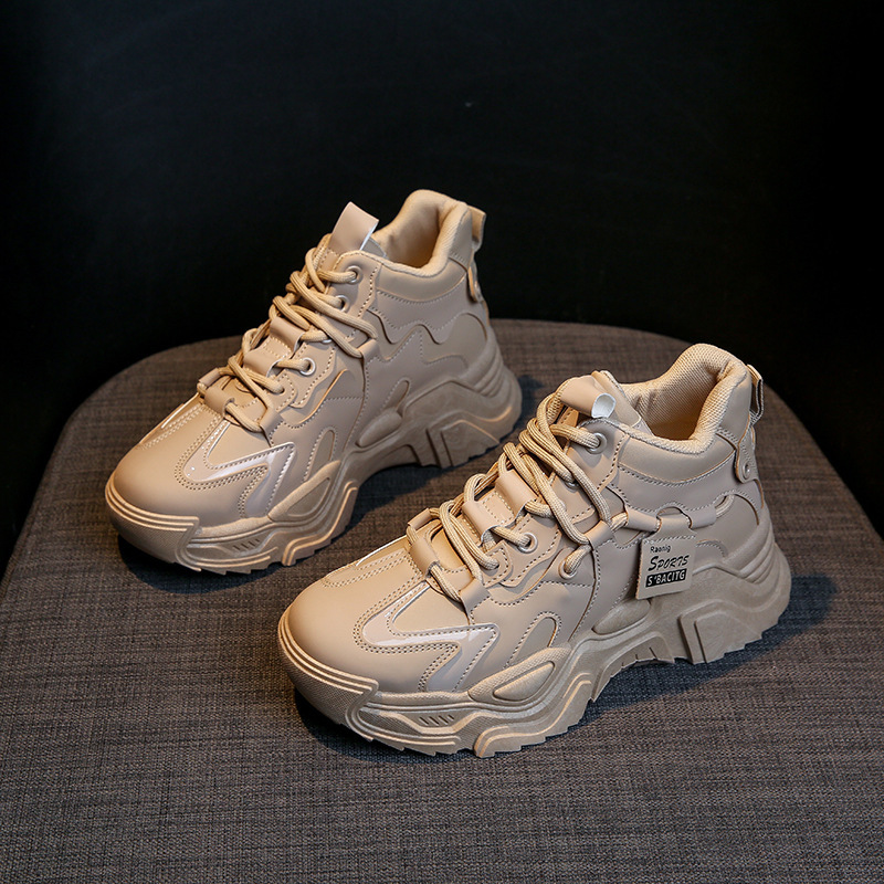 Top alto de color caqui