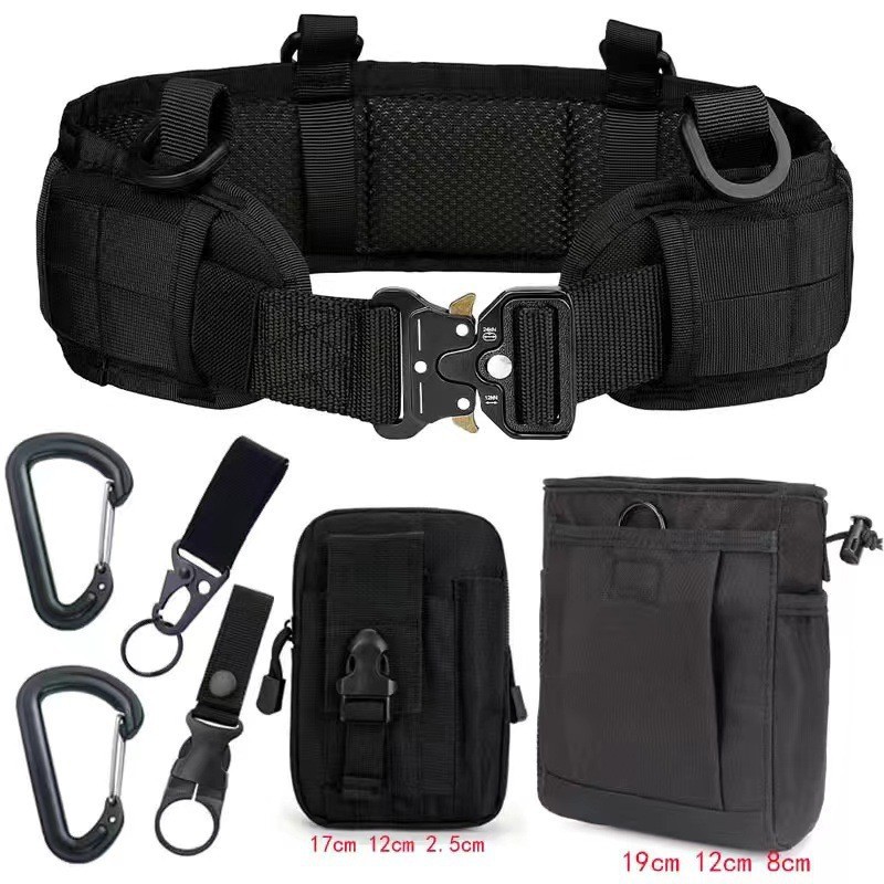 Transfronterizo amazónica fan al aire libre táctico multifuncional cinturón de cintura de cintura de cintura de entrenamiento de campo CS