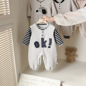 Детский осенний демисезонный комплект бархат комбинезон для выхода на улицу